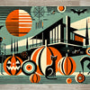 MCM Halloween by AI | With or Without Stitched Edges | Edge to Edge Printing | 24"x14"