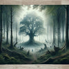 Norse Forest by AI | With or Without Stitched Edges | Edge to Edge Printing | 24"x14"
