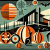 MCM Halloween by AI | With or Without Stitched Edges | Edge to Edge Printing | 24"x14"