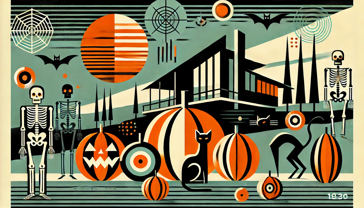 MCM Halloween by AI | With or Without Stitched Edges | Edge to Edge Printing | 24"x14"